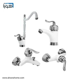 ست شیرآلات مدل قاجاری سفیدکروم