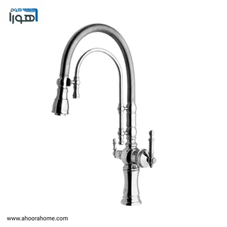 شیرظرفشویی دومنظوره شلنگ دار  فنری تصفیه دار مدل بیزانس کروم بارسا