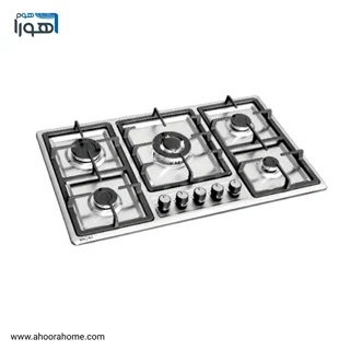 اجاق گاز رومیزی صفحه استیل 5شعله ترموکوپل دار