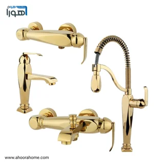 ست شیرآلات راسان مدل آلیس طلایی RASAN