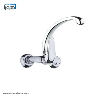 شیر آشپزخانه دیواری اردکی کروم