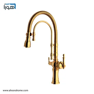 شیر ظرفشویی دوکاره (دومنظوره) فنری تصفیه دار مدل بیزانس طلایی بارسا