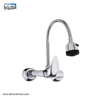 شیرآلات شیرظرفشویی دیواری فنری دوحالته کروم