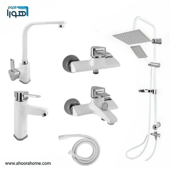 پک 6عددی شیرآلات مدل یلدا سفیدکروم بارسا