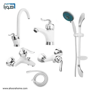 پک شیرآلات آلنر مدل آوا سفیدکروم مجموعه 6عددی