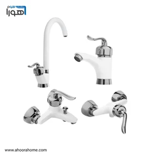 ست شیرآلات مدل آوا سفیدکروم