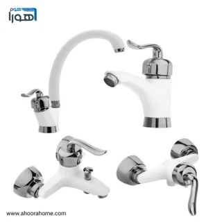 ست شیرآلات مدل شاپرک سفیدکروم