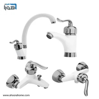 ست شیرآلات مدل شاپرک سفیدکروم