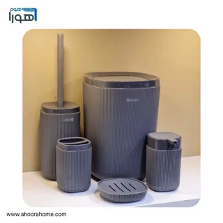 ست سرویس بهداشتی 5پارچه کنتراست مدل روما طوسی