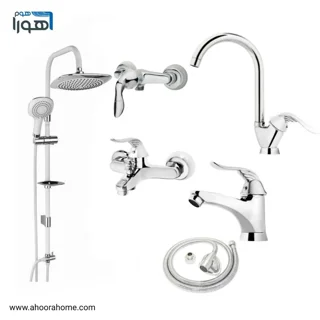 پک شیرآلات مدل ویکتور کروم مجموعه 6عددی