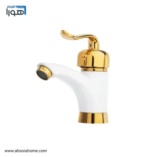 شیر روشویی مدل قاجاری سفیدطلایی