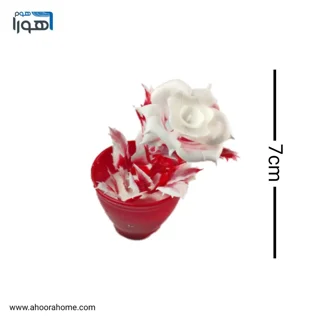 گل مصنوعی سفیدقرمز مدلR4