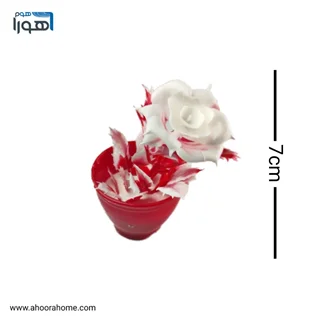 گل مصنوعی سفیدقرمز مدلR4