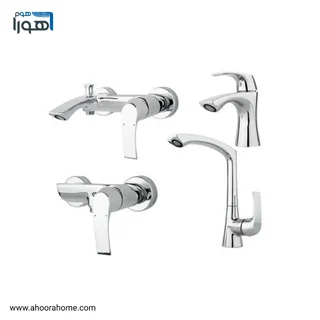 ست شیرآلات راسان مدل لوتوس کروم RASSAN