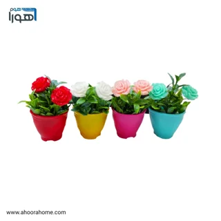 گل مصنوعی مدل رز پک 4عددی