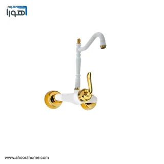 شیرظرفشویی دیواری آلنر مدل قاجاری  سفیدطلایی